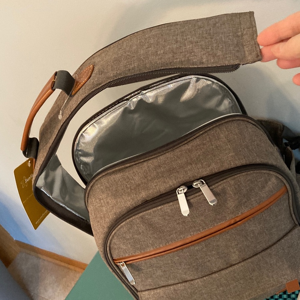 NWT Insulated Picnic Backpack - Full Set for 4 People/Blanket too! by Sunflora - Picture 11 of 16